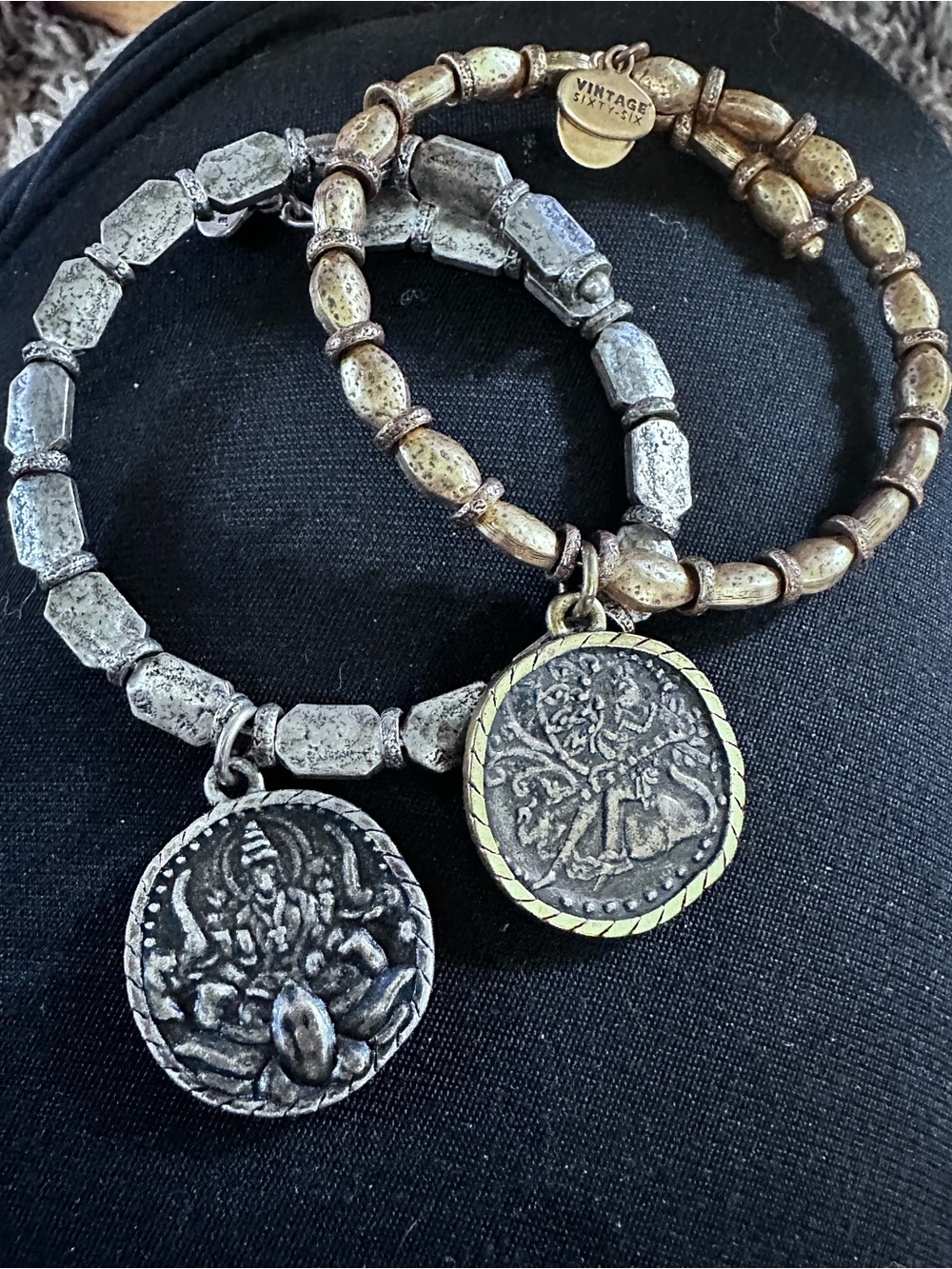 Alex and Ani Set Coin Charm Bracelets in Silver & Gold-Tone Energy Technology
